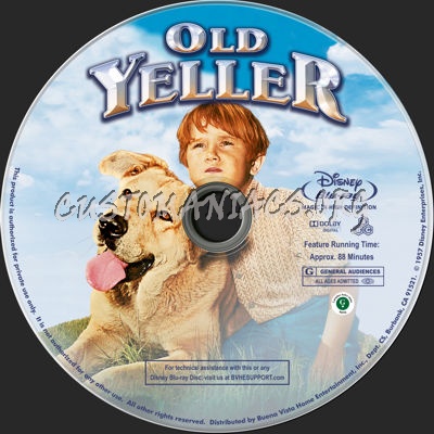 Old Yeller (1957) blu-ray label