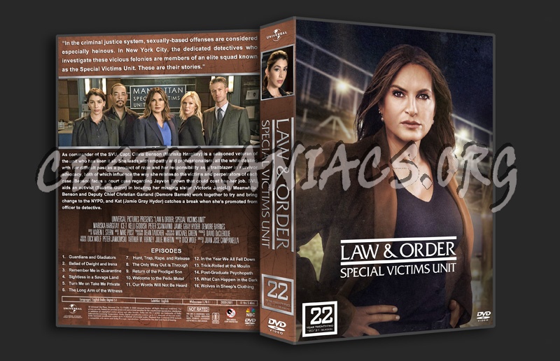 Law & Order: Special Victims Unit - Season 22 dvd cover