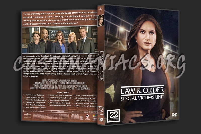 Law & Order: Special Victims Unit - Season 22 dvd cover