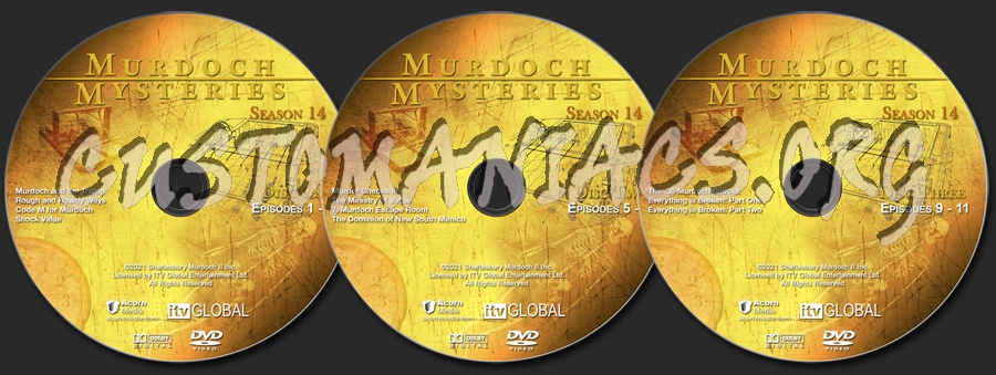 Murdoch Mysteries - Season 14 dvd label