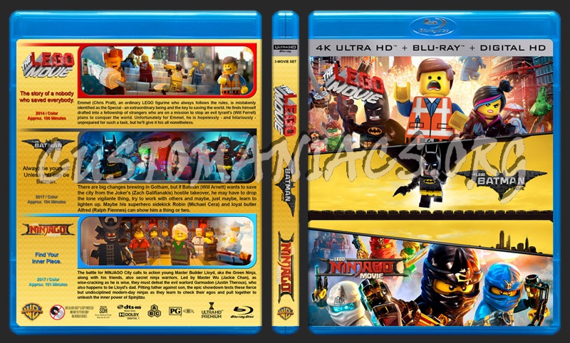 Lego Movie Triple Feature (4K) blu-ray cover