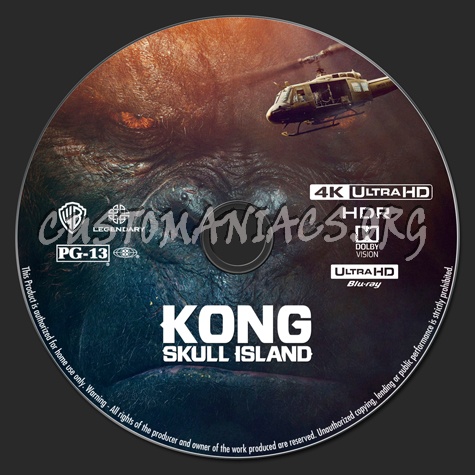 Kong: Skull Island 4K blu-ray label