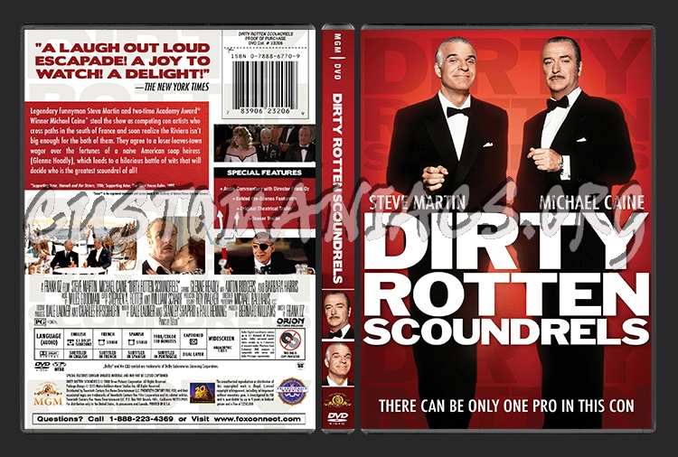 Dirty Rotten Scoundrels (1988) dvd cover