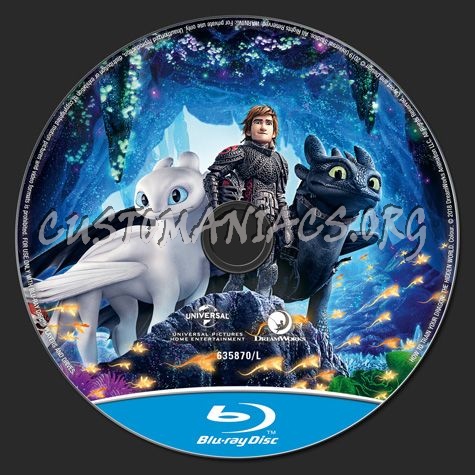 How To Train Your Dragon The Hidden World blu-ray label