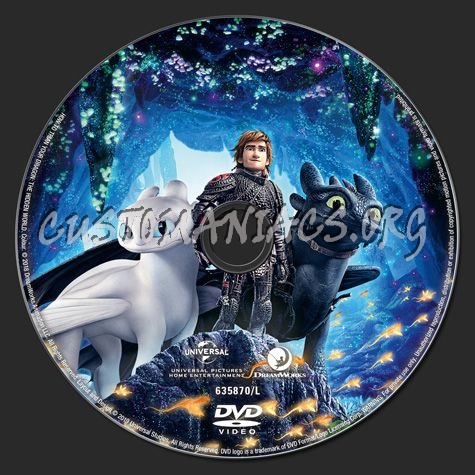 How To Train Your Dragon The Hidden World dvd label