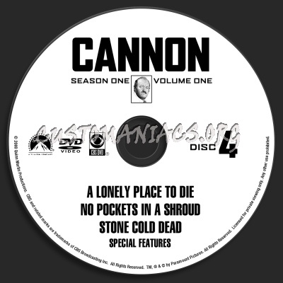 Cannon Season 1 Volume One dvd label