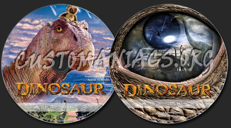 Dinosaur dvd label