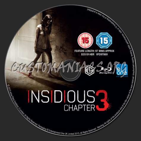 Insidious Chapter 3 blu-ray label