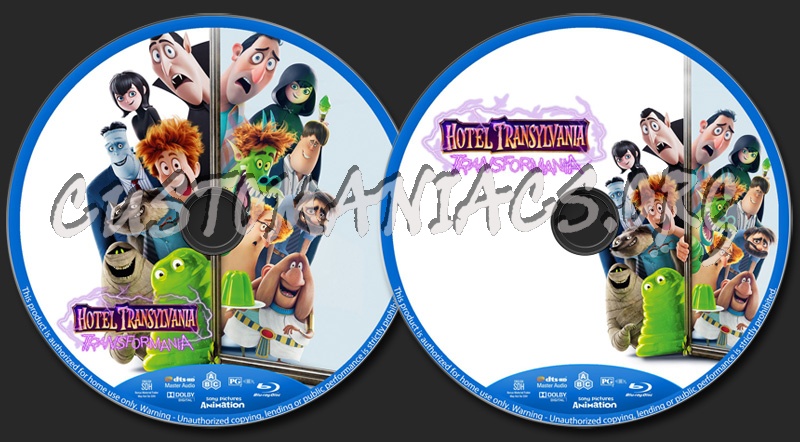 Hotel Transylvania: Transformania blu-ray label