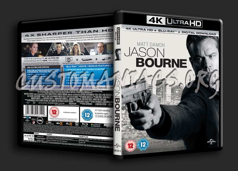 Jason Bourne 4K blu-ray cover