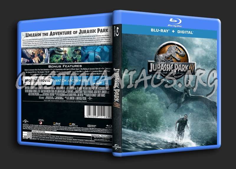 Jurassic Park 3 blu-ray cover