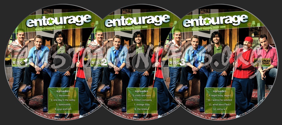 Entourage Season 3 Part 1 dvd label