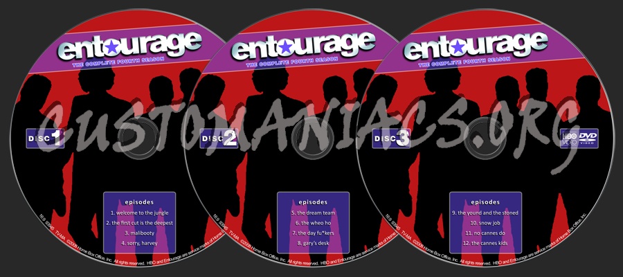 Entourage Season 4 dvd label