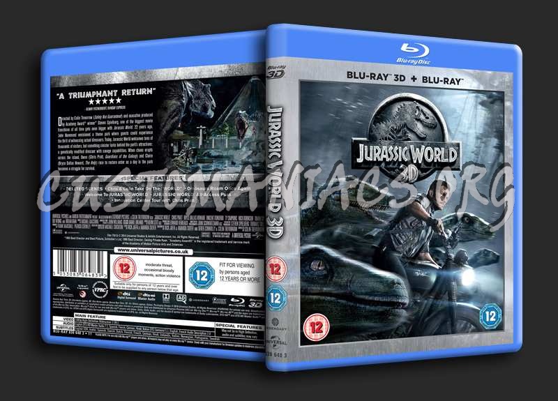 Jurassic World 3D blu-ray cover