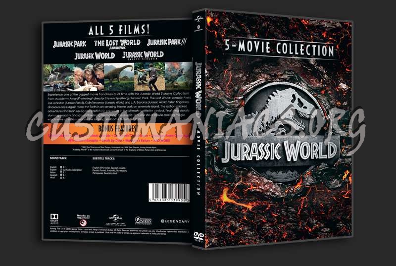 Jurassic World 5-Movie Collection dvd cover