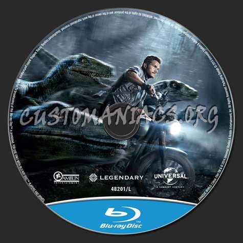 Jurassic World blu-ray label