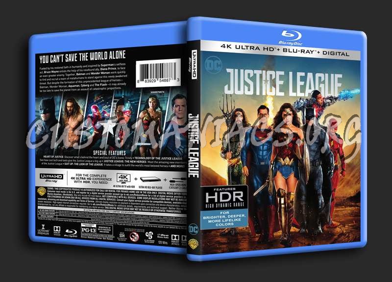 Justice League 4K blu-ray cover