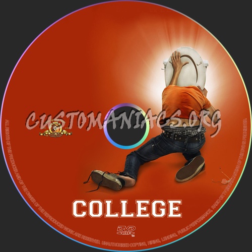 College dvd label