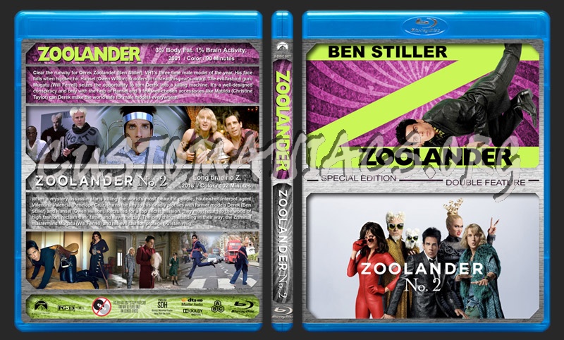 Zoolander Double Feature blu-ray cover