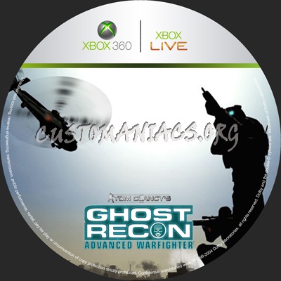 Ghost Recon Advanced Warfighter dvd label