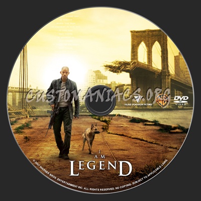 I Am Legend dvd label