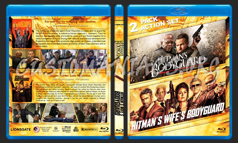 The Hitman's Bodyguard / Hitmans Wifes Bodyguard Double Feature blu-ray cover