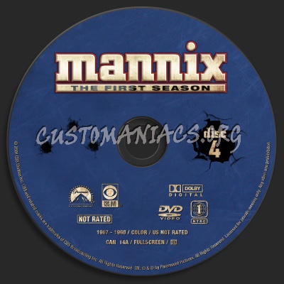 Mannix dvd label