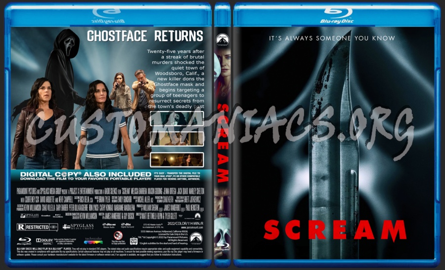 Scream blu-ray cover