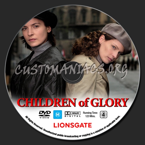 Children Of Glory dvd label