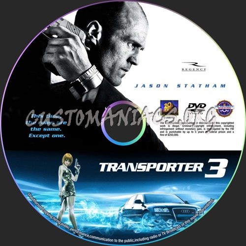 Transporter 3 dvd label - DVD Covers & Labels by Customaniacs, id