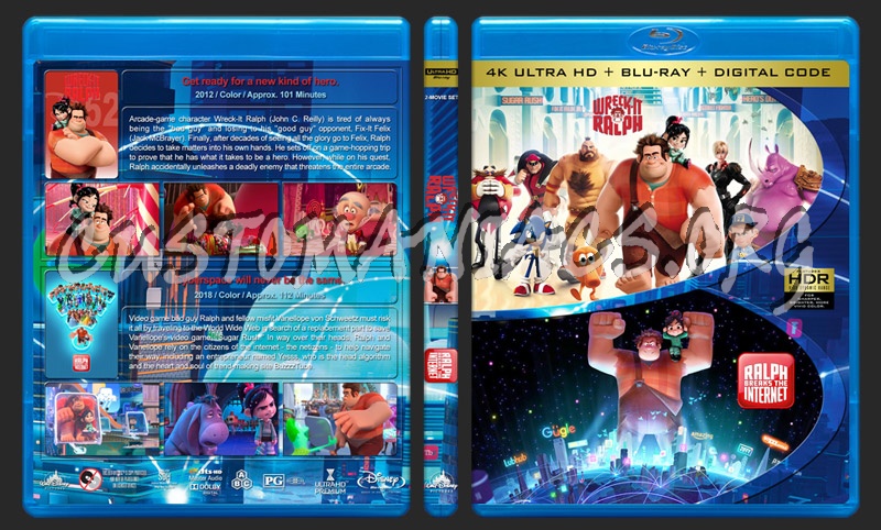 Wreck-It Ralph Double Feature (4K) blu-ray cover