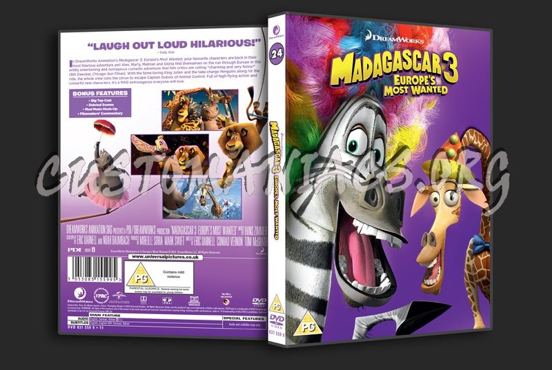 Madagascar 3 dvd cover