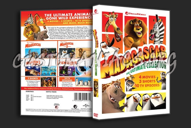 Madagascar the Ultimate Collection dvd cover