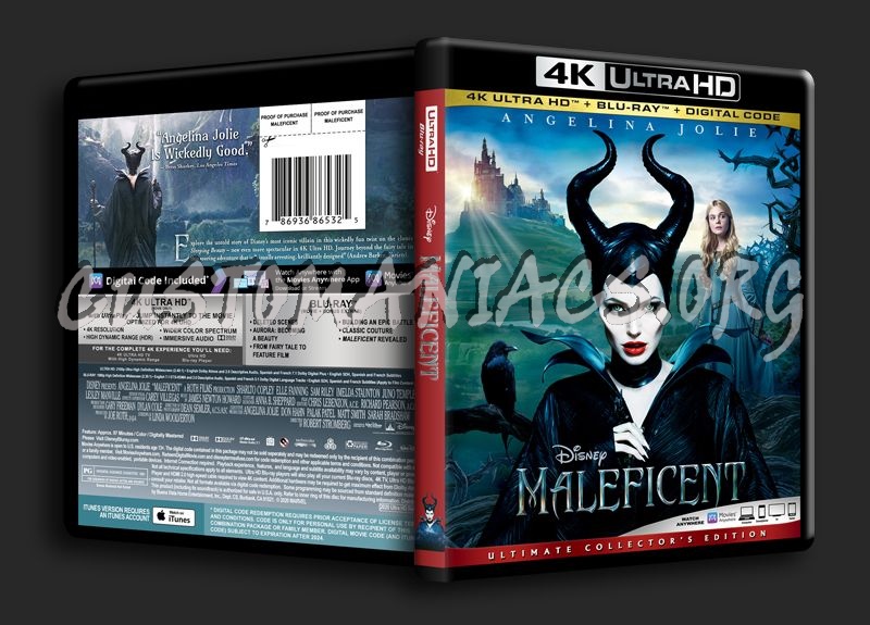 Maleficent 4K blu-ray cover