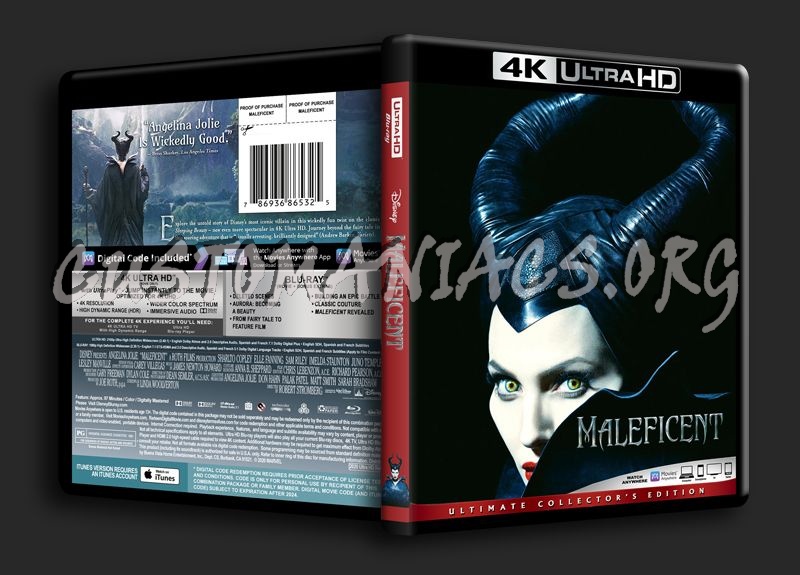 Maleficent 4K blu-ray cover