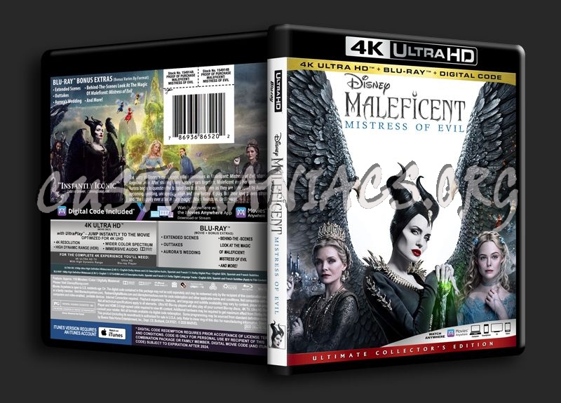 Maleficent Mistress of Evil 4K blu-ray cover