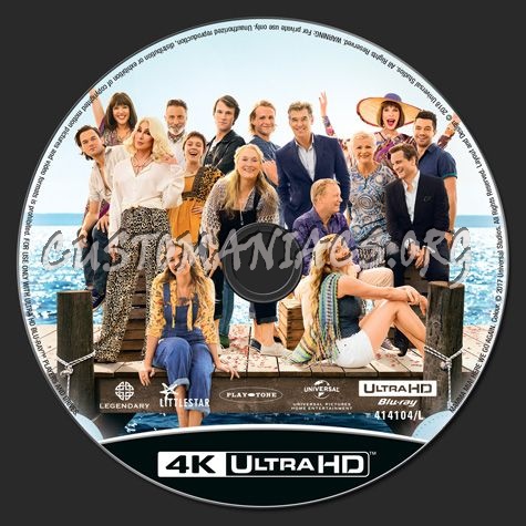 Mamma Mia Here We Go Again 4K blu-ray label