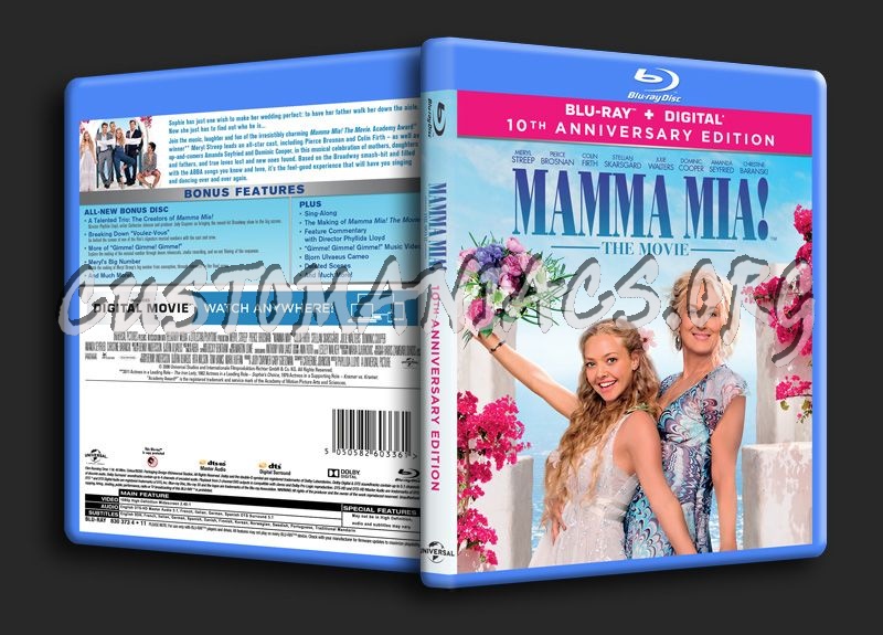 Mamma Mia The Movie blu-ray cover