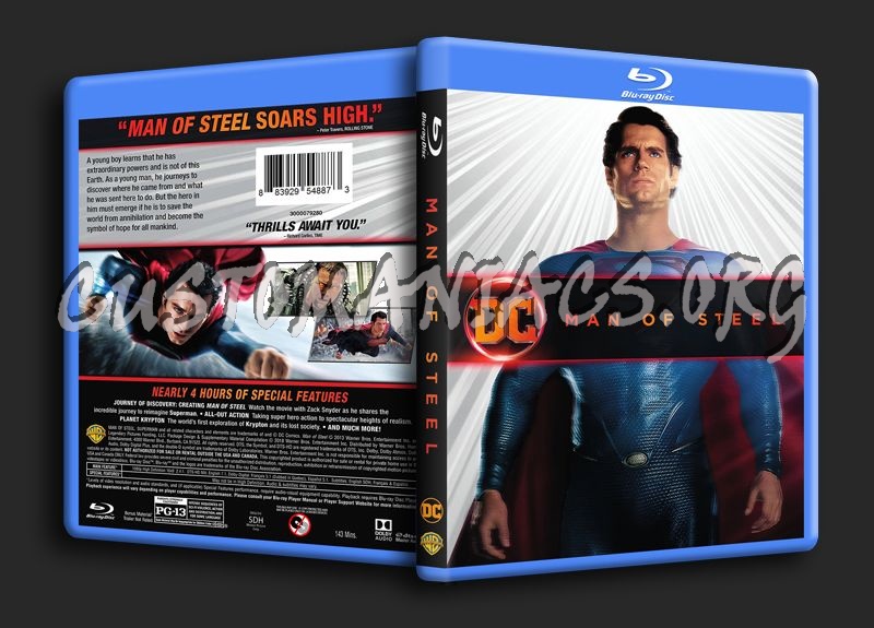 Man of Steel blu-ray cover