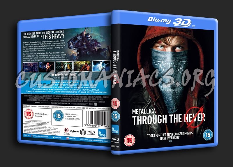 Metallica Through the Never blu-ray cover