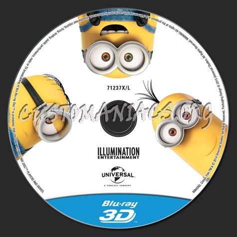 Minions 3D blu-ray label