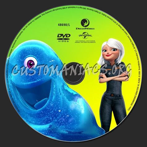 Monsters vs Aliens dvd label