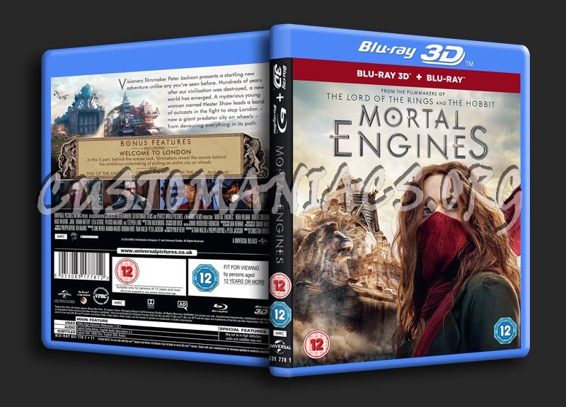 Mortal Engines 3D blu-ray cover