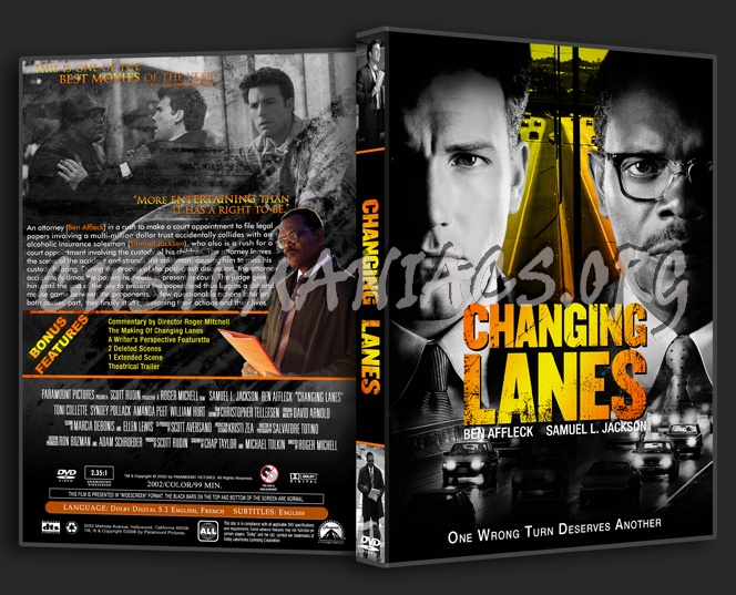 Changing Lanes dvd cover