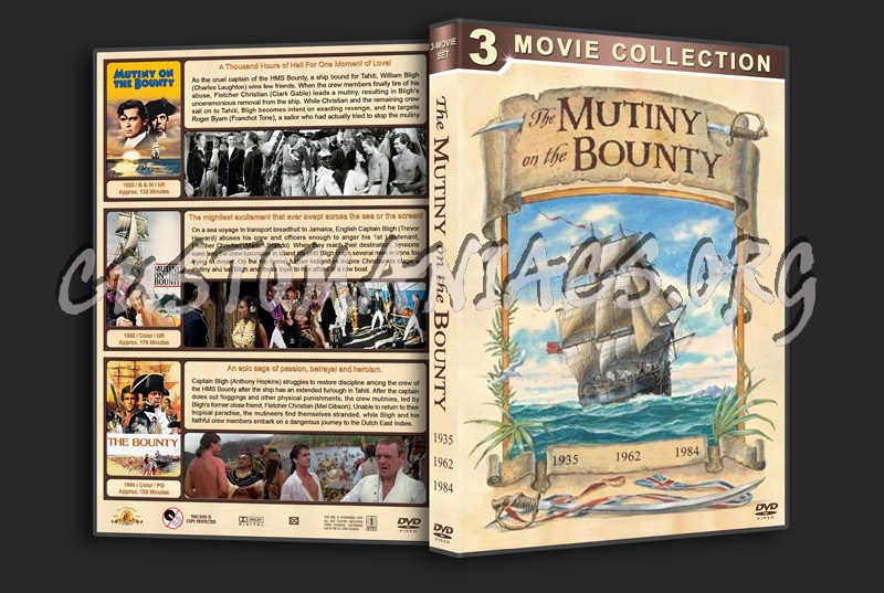 The Mutiny on the Bounty Triple Feature dvd cover