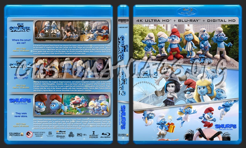 The Smurfs Triple Feature (4K) blu-ray cover