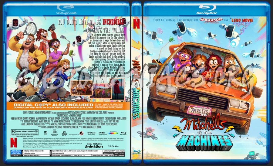 The Mitchells vs The Machines blu-ray cover