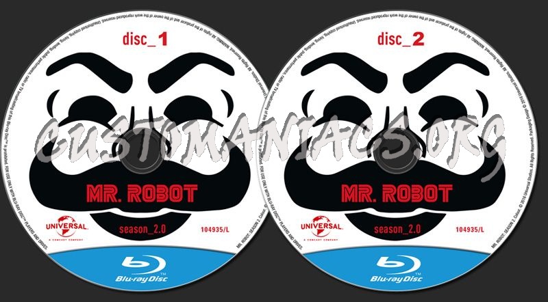 Mr Robot Season 2 blu-ray label