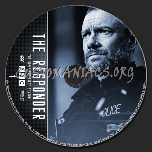 The Responder Season 1 dvd label