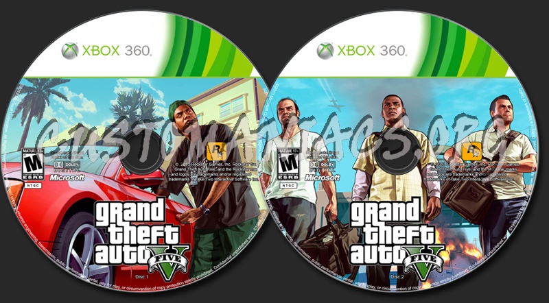 Grand Theft Auto 5 dvd label